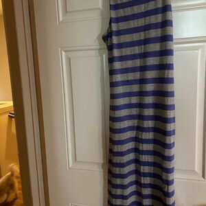 Susana Monaco Purple Gray Striped Dress